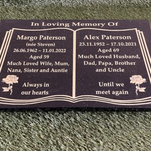 Large Memorial Stones Grave Marker Book Or Tassel Design